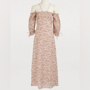 Doen Vetiver Blush Mini Earl Floral Dress EUC